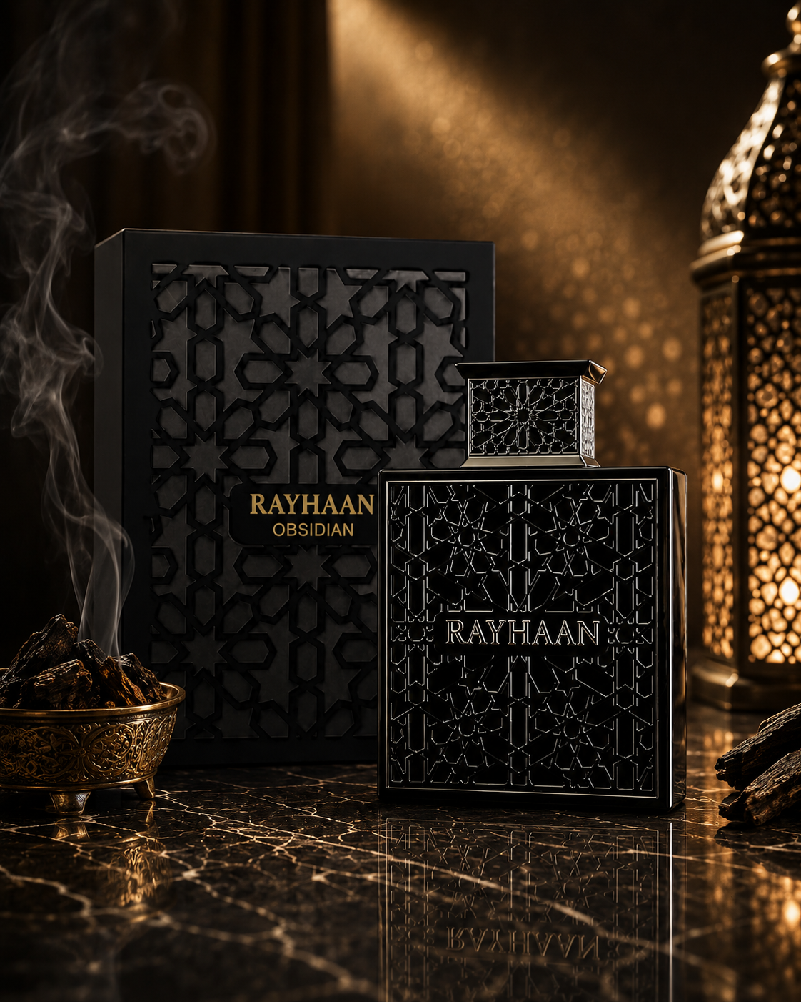 Obsidian Woody Spicy Amber Eau De Parfum - Rayhaan - immagine 2