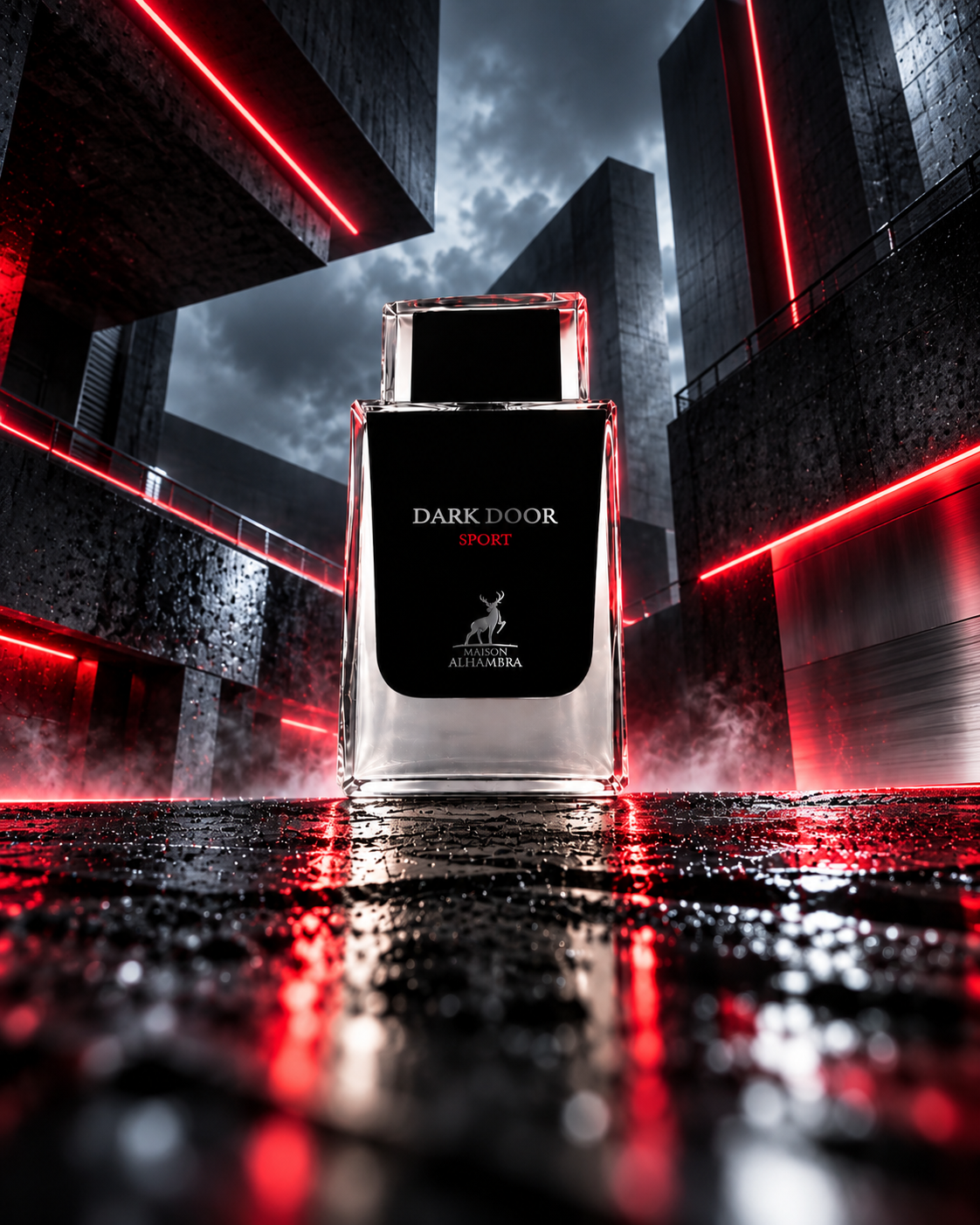 Dettaglio del flacone Maison Alhambra Dark Door Sport Eau de Parfum 100ml